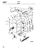 CABINET Diagram and Parts List for FRT22TSEW1  Frigidaire Refrigerator