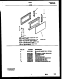 DOOR PARTS Diagram and Parts List for 56-2272-10-02  Tappan Microwave