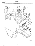 MOTOR / BLOWER / BELT Diagram and Parts List for FLXE52RBS1  Frigidaire Washer Dryer Combo