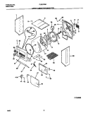 UPPER CABINET / DRUM / HEATER Diagram and Parts List for FLSE72GCT1  Frigidaire Washer Dryer Combo