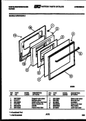 DOOR PARTS Diagram and Parts List for GF670HXW2  Frigidaire Range