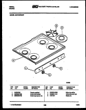 COOKTOP PARTS Diagram and Parts List for 30IPCDWAN7  Tappan Range