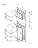 DOOR Diagram and Parts List for FRT21P6CQ0  Frigidaire Refrigerator