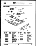COOKTOP PARTS Diagram and Parts List for 30-3991-00-02  Tappan Range