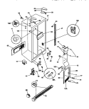 CABINET Diagram and Parts List for FRS22WNCW1  Frigidaire Refrigerator
