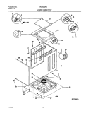 WSHR CAB, TOP Diagram and Parts List for WLXG42REW2  Westinghouse Washer Dryer Combo