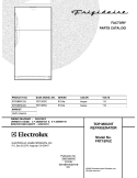 COVER Diagram and Parts List for FRT18P6CQ5  Frigidaire Refrigerator