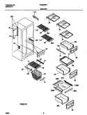 SHELVES Diagram and Parts List for FRS26ZNHB0  Frigidaire Refrigerator