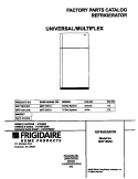 COVER Diagram and Parts List for MRT18NRJW0  Frigidaire Refrigerator