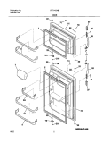 DOORS Diagram and Parts List for FRT14G4BQ1  Frigidaire Refrigerator
