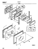DOOR Diagram and Parts List for TEB554CFBA  Tappan Wall Oven