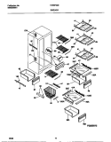 SHELVES Diagram and Parts List for F45WP22EW0  Frigidaire Refrigerator