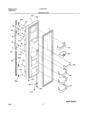 FREEZER DOOR Diagram and Parts List for GLRS237ZAB0  Frigidaire Refrigerator