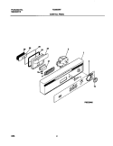 CONTROL PANEL Diagram and Parts List for FDB635RFS4  Frigidaire Dishwasher