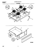 TOP / DRAWER Diagram and Parts List for MEF301PBWK  Frigidaire Range