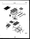 SHELVES AND SUPPORTS Diagram and Parts List for RT216SCH0  Frigidaire Refrigerator