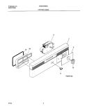 CONTROL PANEL Diagram and Parts List for FDB10NRBB0  Frigidaire Dishwasher