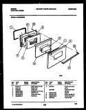 DOOR PARTS Diagram and Parts List for CEC2M4WXE  Gibson Range