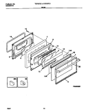 DOOR Diagram and Parts List for TGF357CCTF  Tappan Range