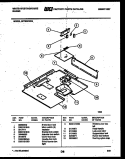 BURNER BOX PARTS Diagram and Parts List for GF780KXD4  Frigidaire Range