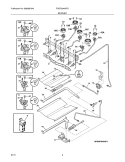 BURNER Diagram and Parts List for FGGF3042KFK  Frigidaire Range