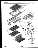 SHELVES AND SUPPORTS Diagram and Parts List for MRT18BRBZ1  Uni Refrigerator