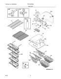 SHELVES Diagram and Parts List for FRTB7B4EMB2  Frigidaire Refrigerator