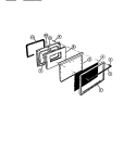 OVEN DOOR Diagram and Parts List for CGC4M6DXF  Gibson Range