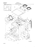 WSHR CAB, DOOR Diagram and Parts List for NGST127AQ0  Frigidaire Washer