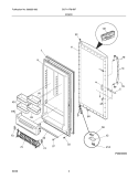 DOOR Diagram and Parts List for GLFH17F8HBF  Frigidaire Freezer