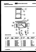 CABINET AND INSTALLATION PARTS Diagram and Parts List for MH418F2SA  Kelvinator Air Conditioner