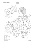 MOTOR/TUB Diagram and Parts List for GTF1040FS2  Gibson Washer