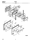 DOOR Diagram and Parts List for FEB556CETE  Frigidaire Wall Oven