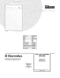 COVER Diagram and Parts List for GWX833CS0  Gibson Washer