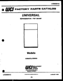 COVER Diagram and Parts List for GTL175CH0  Uni Refrigerator
