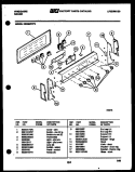 BACKGUARD Diagram and Parts List for RS33BFL2  Frigidaire Range