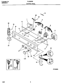 CONTROL PANEL Diagram and Parts List for FLXG52RBS5  Frigidaire Washer Dryer Combo