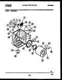 CABINET AND COMPONENT PARTS Diagram and Parts List for DE6420RW2  Frigidaire Dryer