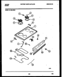 COOKTOP AND BROILER PARTS Diagram and Parts List for 31-1049-23-05  Tappan Range