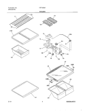 SHELVES Diagram and Parts List for FRT18S6AW2  Frigidaire Refrigerator
