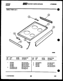 COOKTOP PARTS Diagram and Parts List for 77-8957-00-05  Tappan Range
