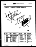 LOWER OVEN DOOR PARTS Diagram and Parts List for 73-3757-66-02  Tappan Range