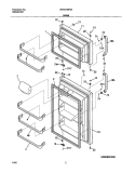 DOORS Diagram and Parts List for WRT21MP5AW4  Westinghouse Refrigerator