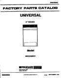 COVER Diagram and Parts List for MWX233RBW1  Frigidaire Washer