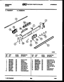 CONTROL PANEL Diagram and Parts List for RG533MDW1  Frigidaire Range