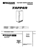 COVER Diagram and Parts List for TFU14F7EW0  Tappan Freezer