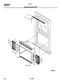 WINDOW MOUNTING PARTS Diagram and Parts List for HA70B  Frigidaire Air Conditioner
