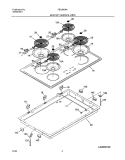 MAIN TOP Diagram and Parts List for FEC36C4ACC  Frigidaire Cooktop