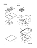 SHELVES Diagram and Parts List for GLHT180SAW0  Frigidaire Refrigerator