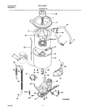 WSHR MTR, HOSE Diagram and Parts List for GWY1343AS1  Gibson Washer